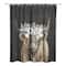 Highland Cow Portrait with Flower Crown 71" x 74" Shower Curtain